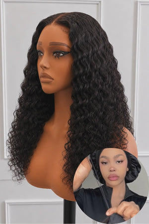 Drawstring Brazilian Pre-Cut Lace Wig Deep Wave