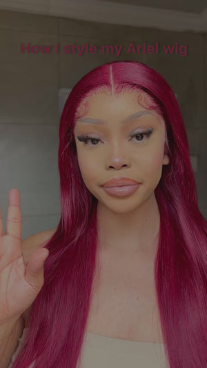 Peruvian LUX 13x4 Lace Frontal Wig Straight Col 99J 18 Inch