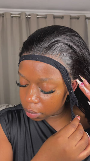 Drawstring Brazilian Pre Cut 13x4 Lace Wig Straight
