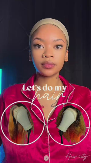 Brazilian 13x4 Lace Frontal Wig Water Wave  Col 430 18 inch