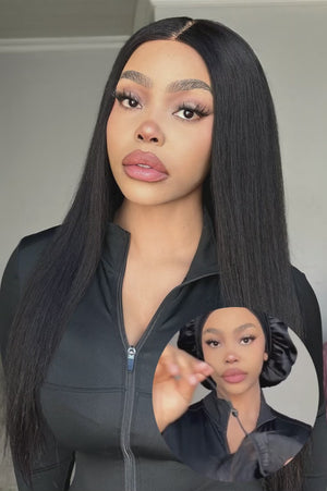 Pre Cut Brazilian 13x4 Drawstring Lace Wig Straight