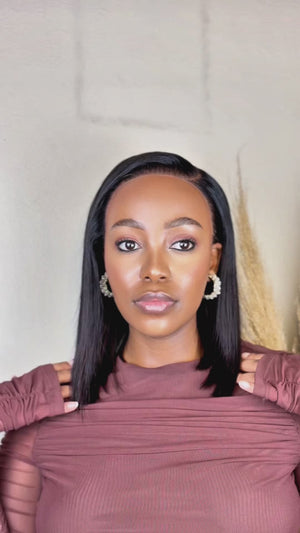 Peruvian Lace Front Wig Kylie Bob 10 Inch