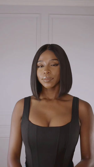 2x6 Pre Cut Double Drawn Vietnamese Lace Wig Straight 8 Inch