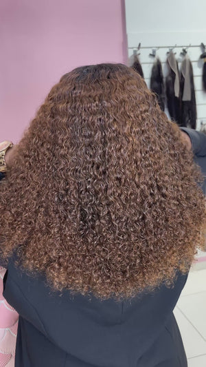 Brazilian Lace Wig  5x5 Deep Curl Col 1B4 18 Inch