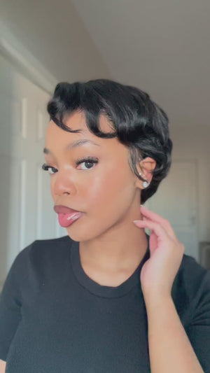 Brazilian 13x4 Lace Frontal Wig Pixie Cut Col