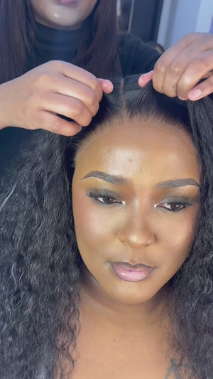 Peruvian 9x6 PreCut Pre Bleached Curly Lace Wig