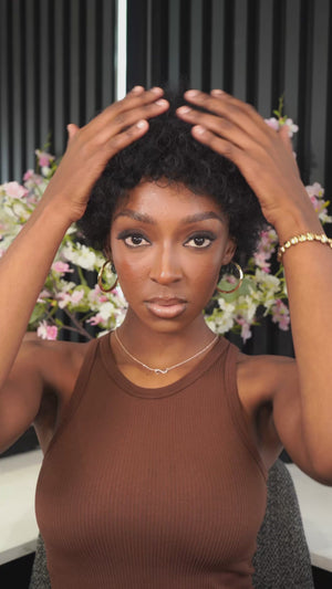 Brazilian Curly Afro full Cap 8"