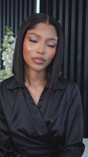 LAGOS Hairline Peruvian 5x5 Wig Straight bob 8 Inch