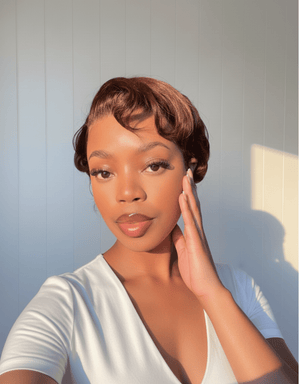 Brazilian 13x4 Lace Frontal Wig Pixie Cut Col