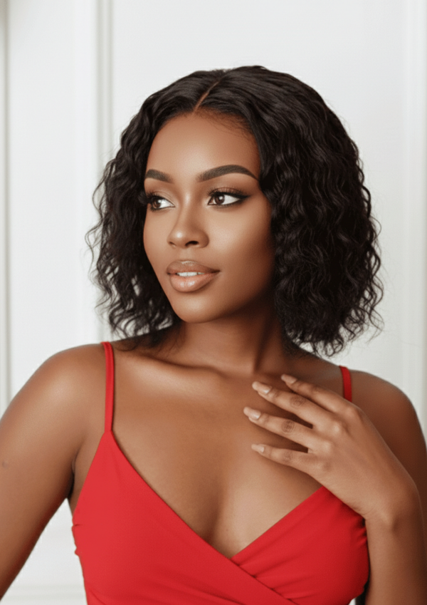 Brazilian Lace Front Wig - Water Wave 8''