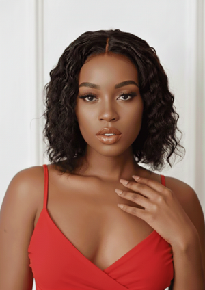 Brazilian Lace Front Wig - Water Wave 8''