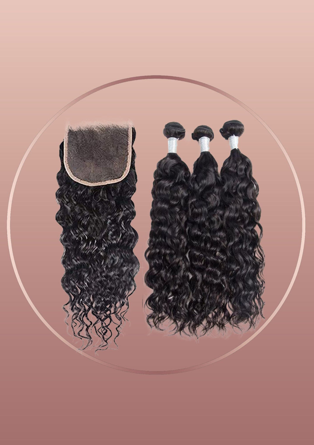 Brazilian 4x4 Closure and Bundle Combo - Water Wave