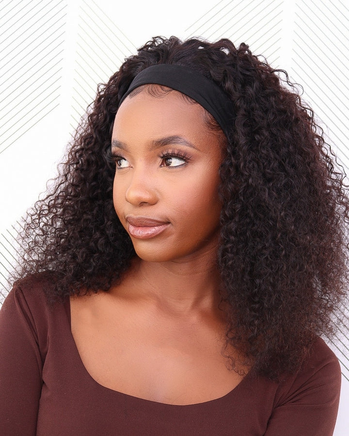 Brazilian Headband Wig - Jerry Curl - 12"