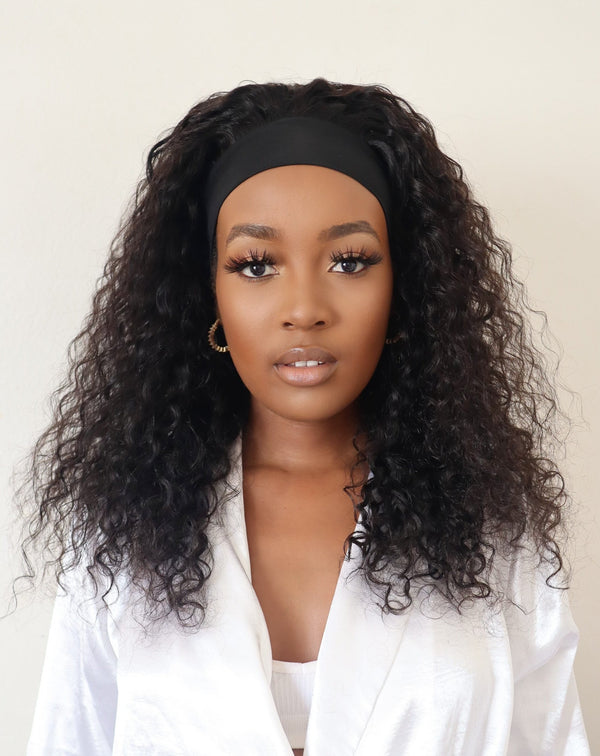Brazilian Water Wave Headband Wig - 18"